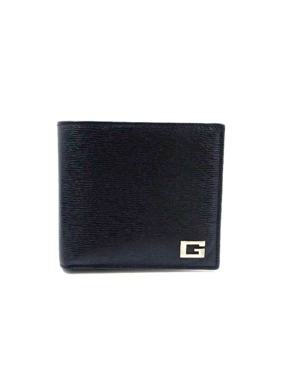Gucci Bifold Leather Black Wallet Silver